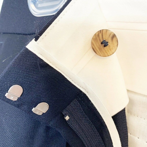 ❌SOLD❌ Celine Women’s Navy Blue High Waisted Wool Trouser Pants Sz 34 - Picture 7 of 11